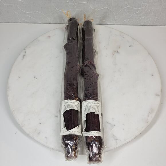 VTG Tree Branch Taper Candles 14"Rustic Creative Holiday Art Craft Set of 2 - Picture 1 of 14